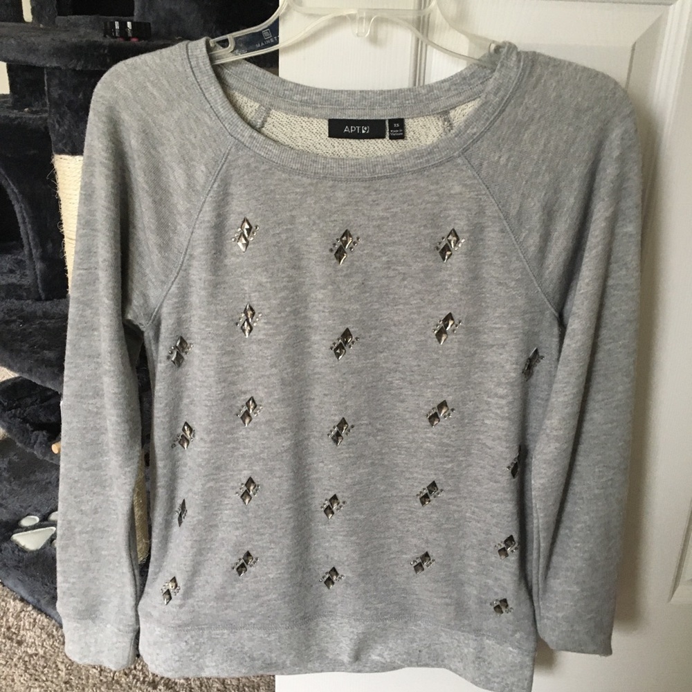 Apt 9 Rhinestone Crew Neck